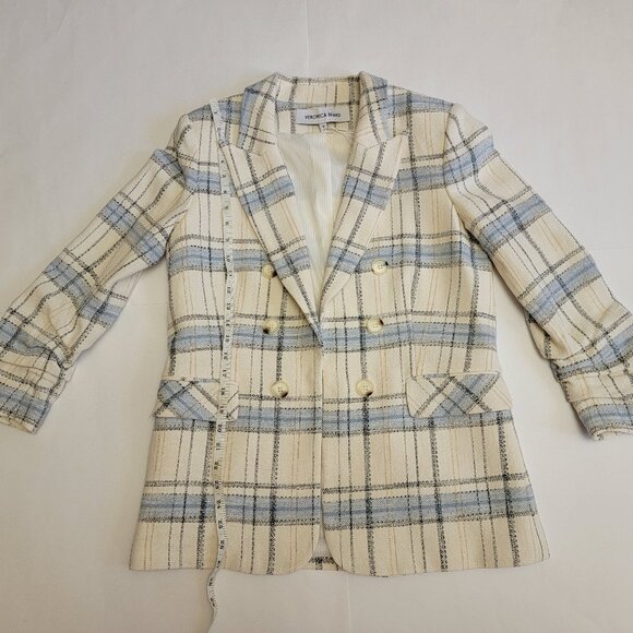 VERONICA BEARD Beacon Dickey Checked Cotton-Blend Blazer - Picture 16 of 16
